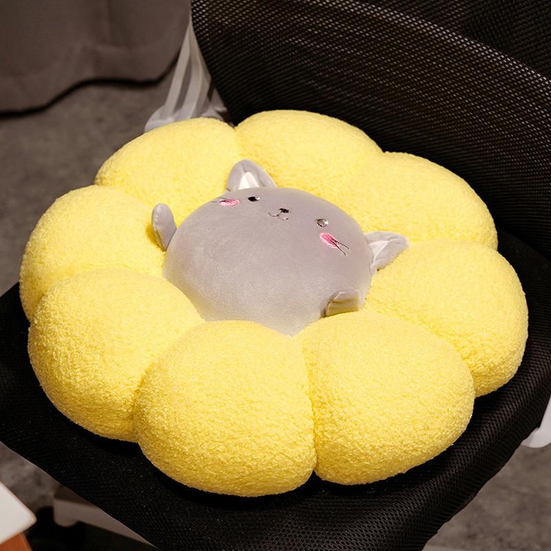 Teddy Toy Plush Animal Cushion Embroidered Design Children Room Nook Reading