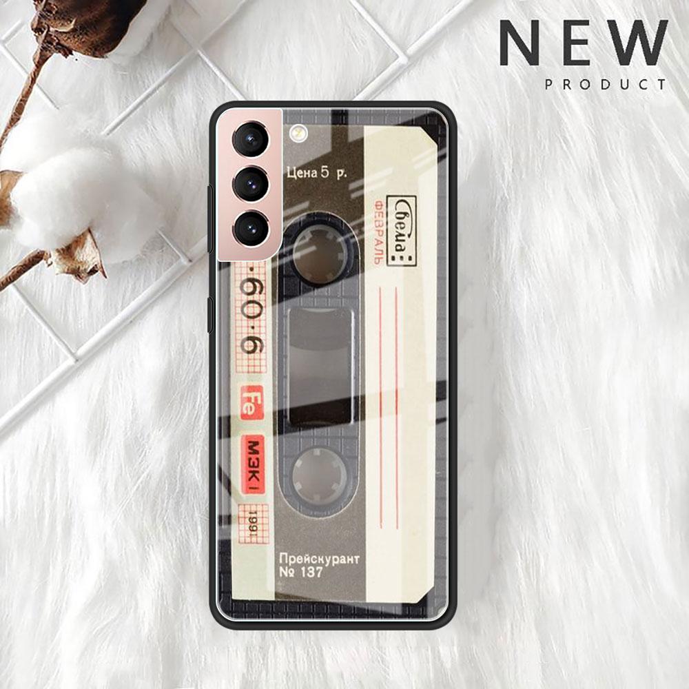 

Магнитный стеклянный чехол для кассеты с радио для Samsung Galaxy S22 S20 FE S21 Plus, чехол для телефона S10 5G S9 Note 20 Ultra 10 Lite Shell Samsung S22 Ultra 5G