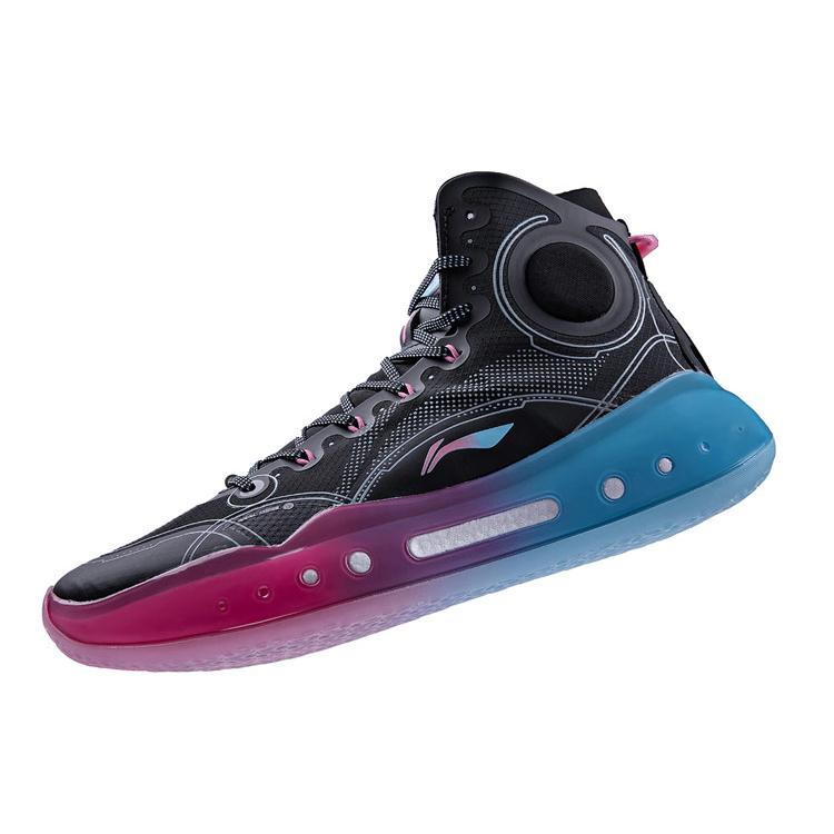 Li Ning YuShuai 14 Boom Basketball Shoes Men's High top Black/Azalea Pink ABAQ033-23