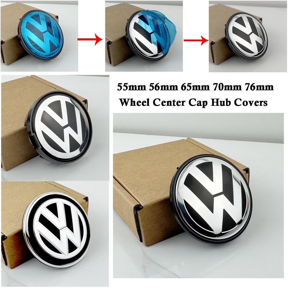 For VW 6N0601171 4pcs/Lot 55mm 56mm 65mm 70mm 76mm Volkswagen Car Wheel Center Caps For Vw Jetta MK5 Golf Passat Accessories 5G0601171