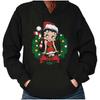 Betty Boop Santa Christmas Holiday Wreath Womens Hooded Sweatshirts Hoodies