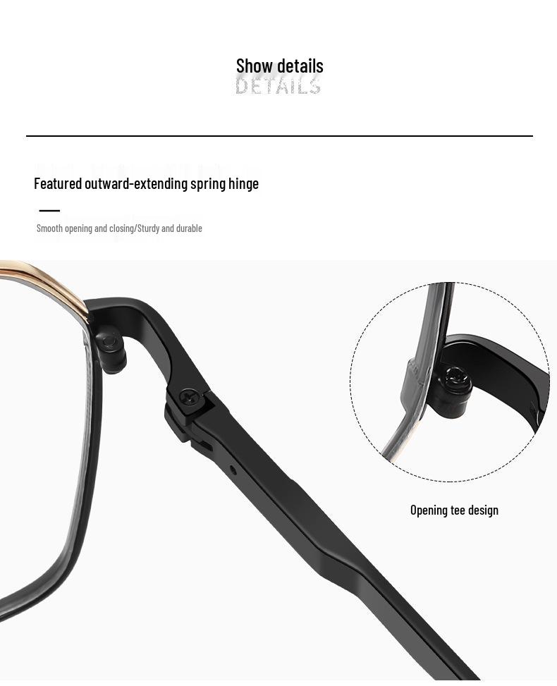 Men's Trendy Double Bridge Eyeglass Frames – European & American Style, Face Slimming, Prescription Ready