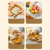 Bone Spitting Dish Imitation Wood Grain Serving Trays Japanese-Style Plastic Fruit Bowl Stackable Salad Tray Kitchen Organizer