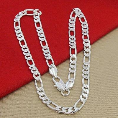 1Pc Fashion Classic Men And Women Necklace Silver Necklace Sweater Chain Unisex Necklace