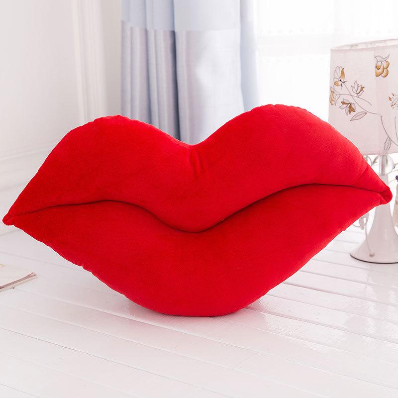 

Sexy Red Lips Plush Pillow - Creative Valentine s Day Gift 30cm, 0.1kg красный