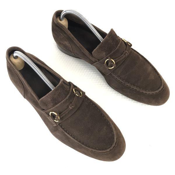 Italien Barneys NY Wildleder Bit Mokassin 39 24.5 Braun Business Kleiderschuhe(GEBRAUCHT)