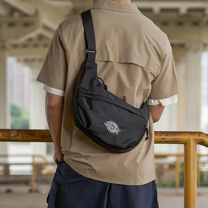New Dickies Polyester Shoulder Bag, Crossbody Bag Regular Unisex Black/Light Khaki DK-C055