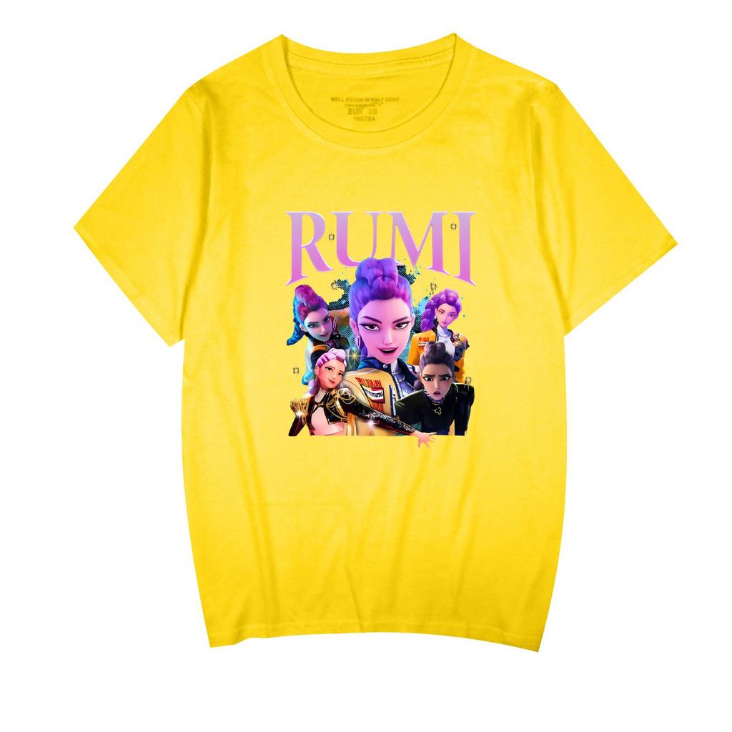 KPop Demon Hunters Tshirt Hip Hop Men Women Anime Print Top Tees Harajuku Tshirts Fashion Summer T-shirt
