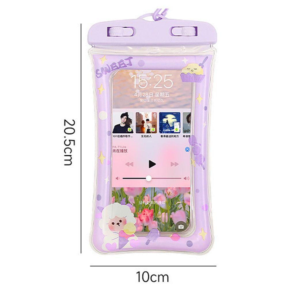 Bolsa de Celular de Desenho Animado à Prova d'Água Bolsa para Mergulho em Águas Bravas Nadar Case Capa Seca Subaquática Para Celular Esportes Aquáticos Praia Piscina Esqui