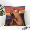 Funny And Surprising Duck Pattern Pillow Case Cotton Linen Fabric Square Zipper Pillowcase Home Decorative Living Room
