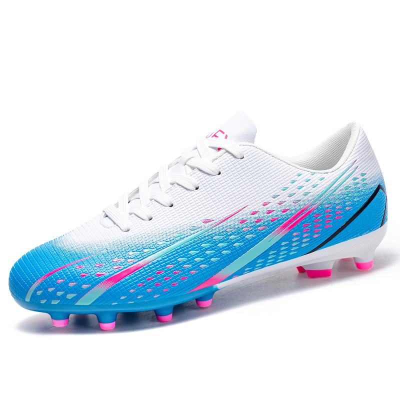 Unisex Football Boots Men's High -top Elastic Socks Mouth Leather Art Lawn Long Nail Football Shoes Children Big Size Football Boots
