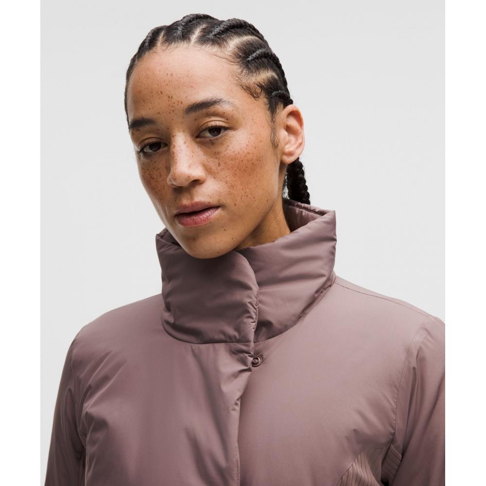 Lululemon Sleek City Long Jacket Twig Brown Earth