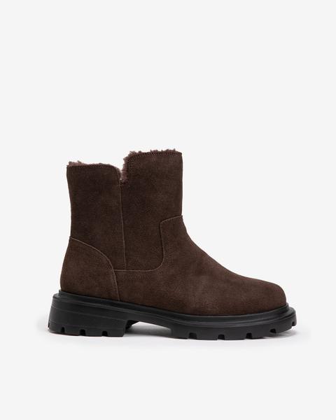 Young Age Women Trend Worker Platform Boots Brown
