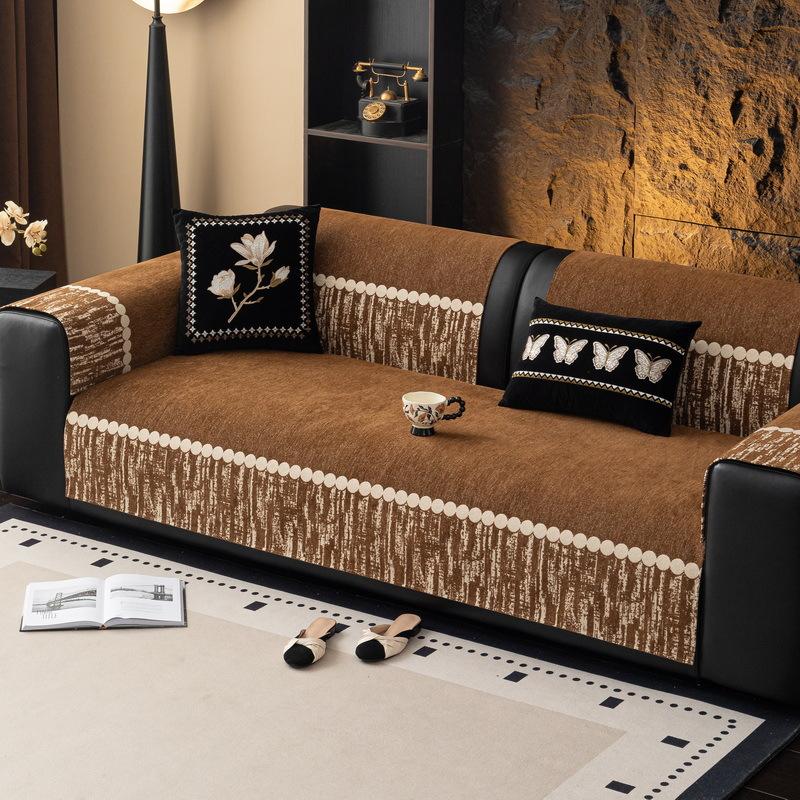 

Новый 2025 Четыре Сезона Домашний Бархатный Чехол для Дивана Подушка для Дивана Однотонный Полосатый Диван для Гостиной Нескользящий и Мягкий Чехлы 70X70cm