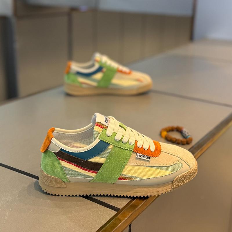 Summer breathable men's shoes casual versatile daily fashion high sense color matching comfortable trendy shoes