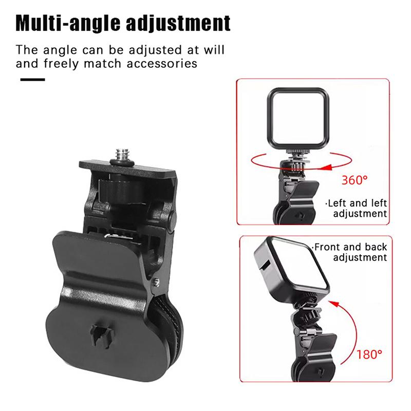 Mini Selfie Fill Light Clip Camera Flash Holder With 360 Swivel Ball-Head 1/4 Screw Mount Phone Tripod Tablet Mount Clamp