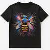 Colorful Paint Splash Honeybee Art Graphic Unisex T-shirt Tops Tees Unisex