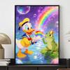 Disney Donald Duck and Frog Rainbow Bubble Diamond Paint Mosaic Art Painting Kit Handmade DIY Home Decor