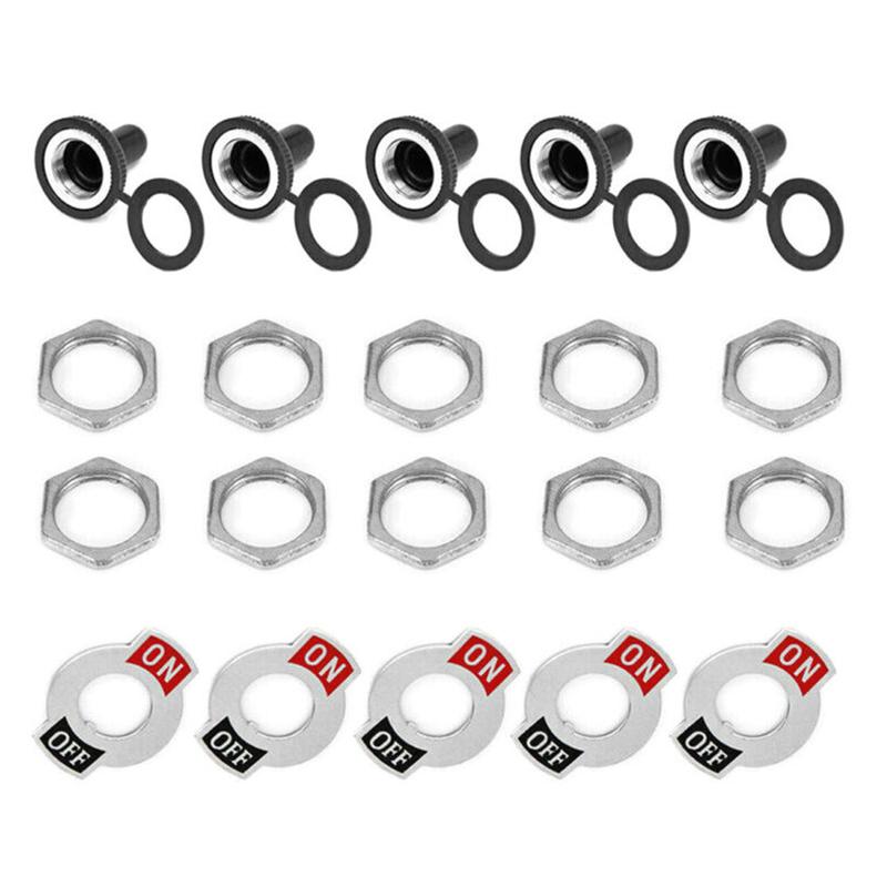 5x Metal And Plastic Toggle Switch 12V ON OFF Heavy Duty Toggle Flick SwitchCar FliFor CK Dash Light Marine 12 Volt Switches Boa