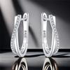 925 Silver Star Twisted Hoop Earrings For Women Fine Jewelry Versatile Birthday Party Gifts