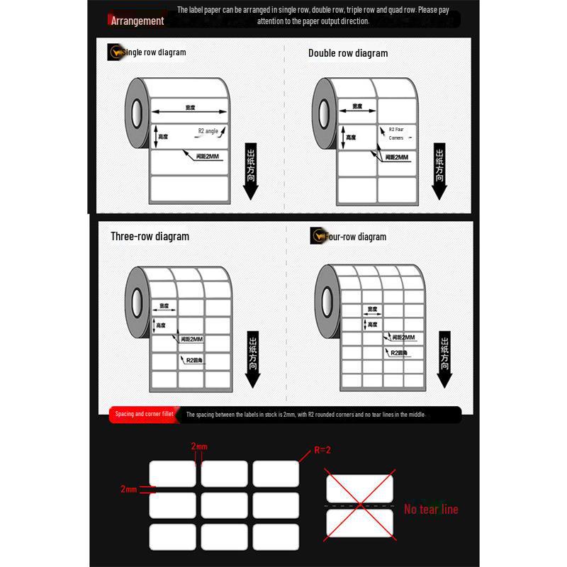 5000 Sheets of 30x20mm Self-Adhesive Coated Label Paper for Digital Printing