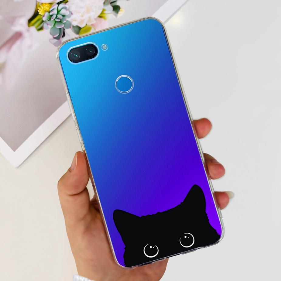 For Xiaomi Mi 8 Lite Case Cute Painted Cover Clear Silicone Phone Case For Xiaomi Mi 8 Lite 8Lite Back Cover 6.26'' Fundas Coque