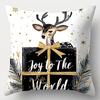 Christmas Pillowcases: Festive Designs with Trees, Deer, and Joy To The World Sofa Room Cushion Cover Home Decoration Gift