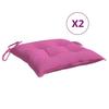 VidaXL Coussins de chaise 2 pcs rose 50x50x7 cm tissu oxford 361558