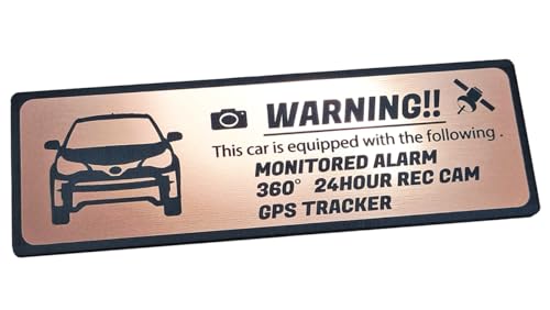 

C-HR GR Toyota Security Sticker Car Security Luxury Car VIP 24-Hour Surveillance GPS Tracker Theft Prevention (Pink Gold)