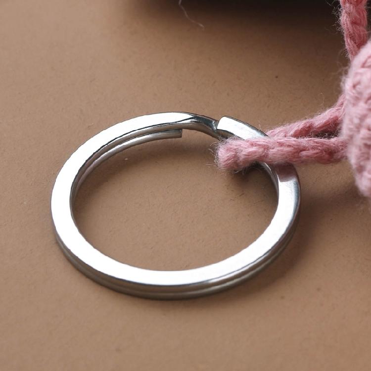 Cotton Loves Heart Crochet Hook Toy Pendant Keychain for Valentines Day Decor