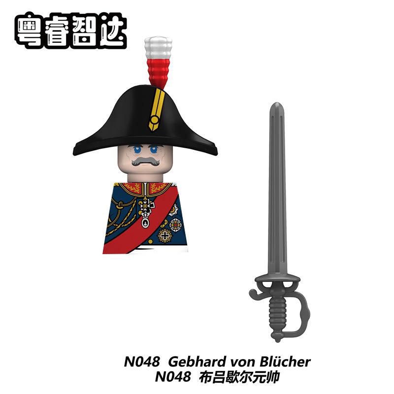 Napoleonic Wars Military Soldiers Building Blocks British France Prussia Cavalry Army Russian Infantry Figures Bricks Kids Toys