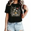 Floral Heat Women's T-Shirt 100% Cotton Funny Graphic Short Sleeve Tee Novelty Shirt Casual Crew Neck Top S-5Xl