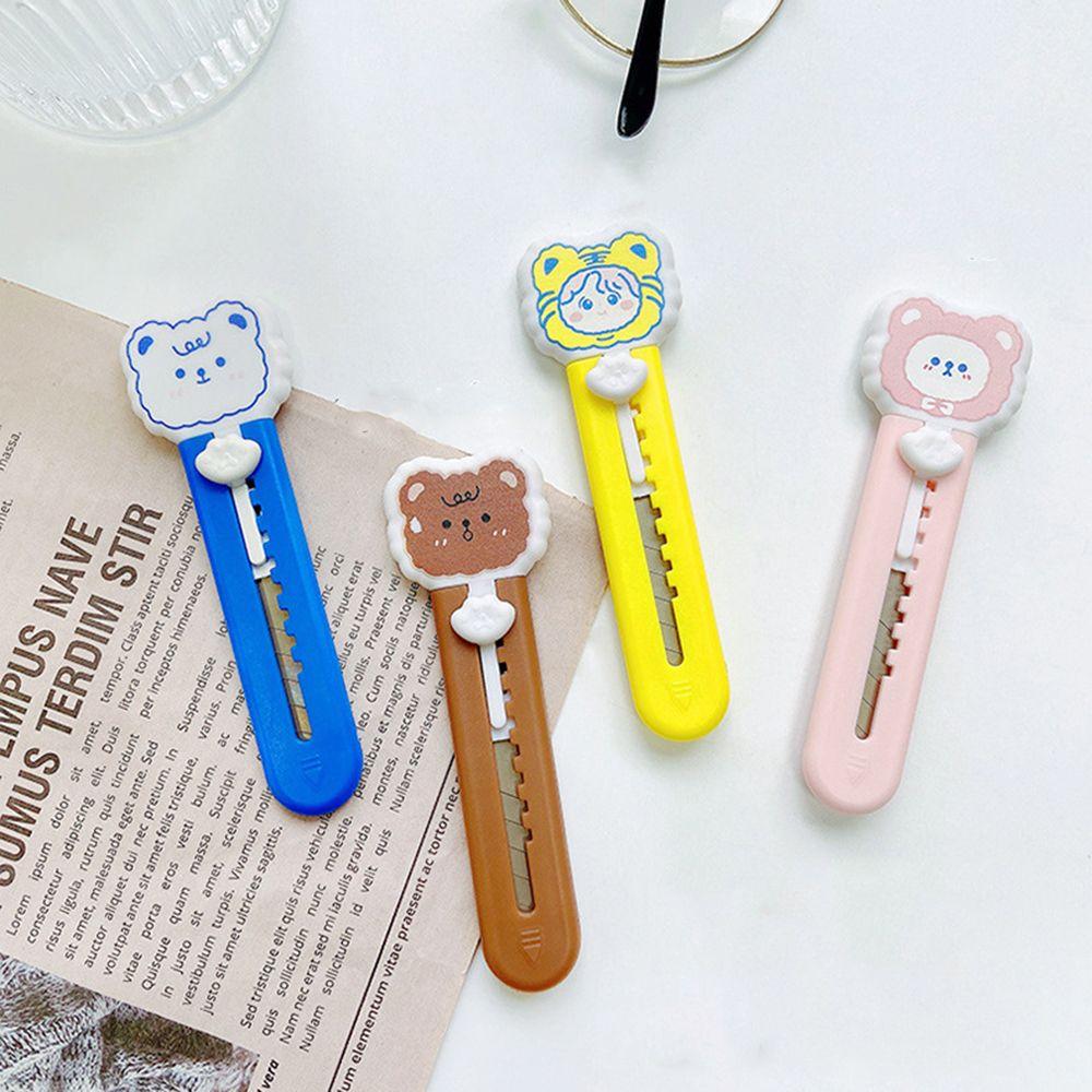 Mini Cat Paw Art Utility Knife Cute Transparent Utility Knife Express Box Knife Paper Envelope Opener Student Stationery Suppy