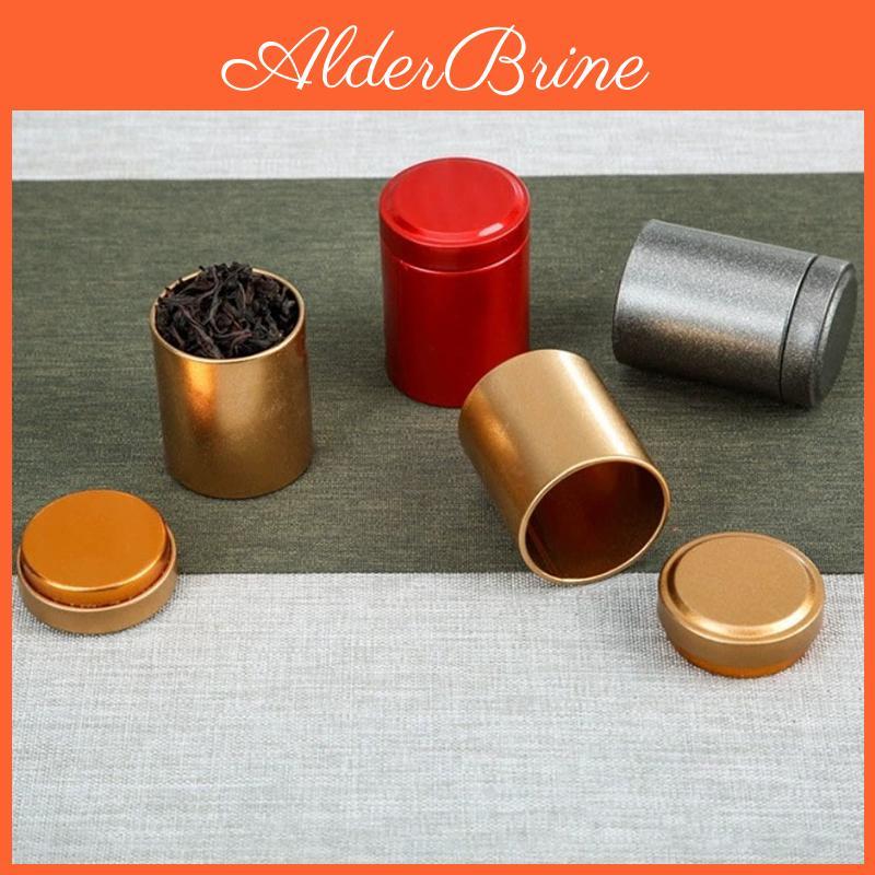 2 Pcs Tea Mini Empty Tin Can Household Green Black Tea Sealed Jar Portable Home Small Tea Packaging Box Tinplate Storage Cans