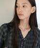URAGO Check Frill Pintuck Blouse_2Colors