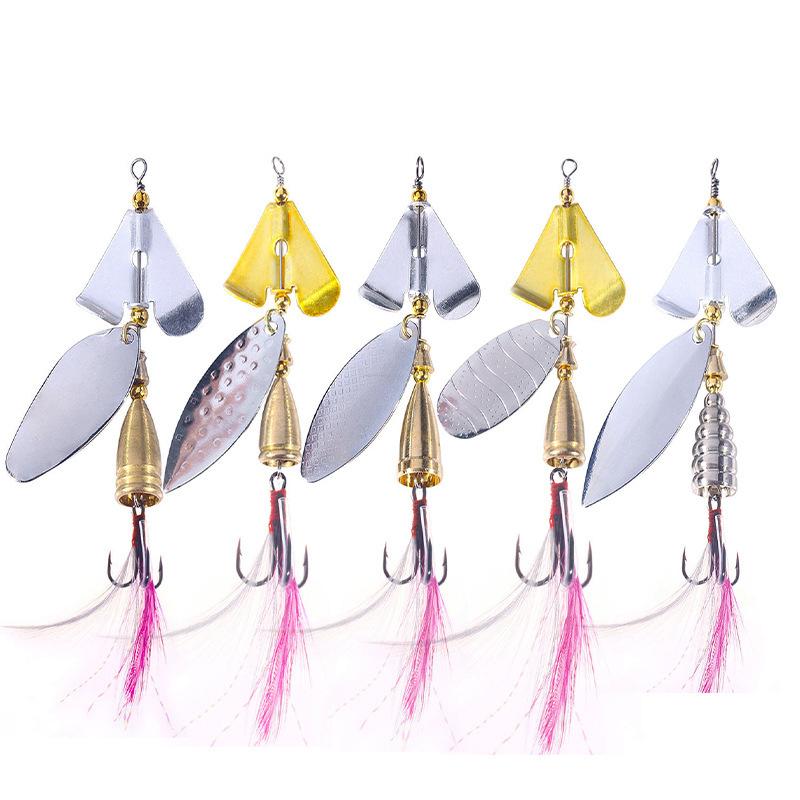 10Highly Reflective Rotating Sequin Tractor Lure, Suitable for Both Freshwater and Saltwater, Specifically Designed for Bass and