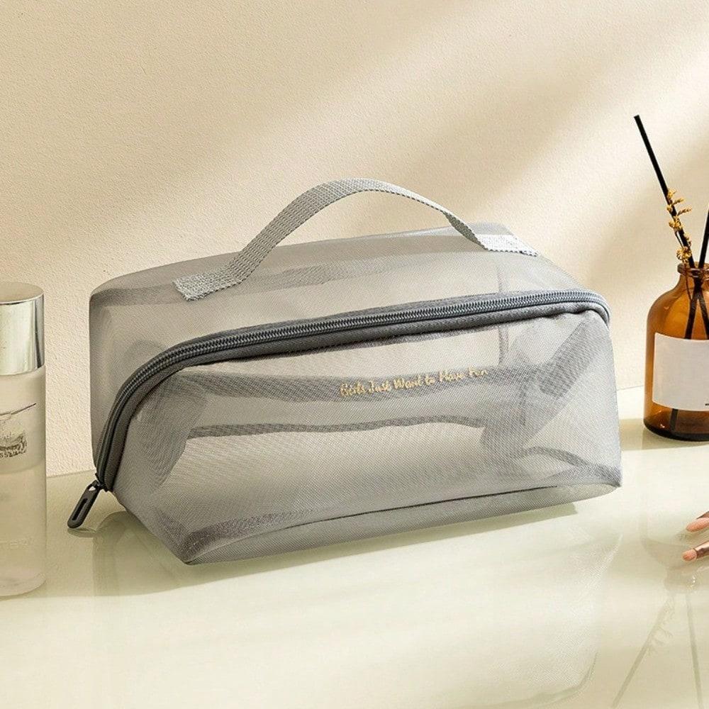 Mesh Cosmetic Bag, Washing Bag, Cosmetic Storage Bag, Travel Transparent Portable Storage Bag