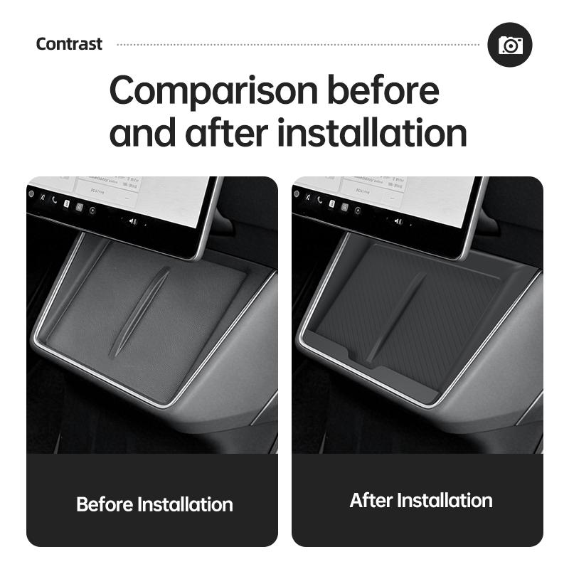 YZ For TESLA Model Y Standard 2026 2025 Wireless Charging Silicone Pad Central Control Charger Protector Cover Non-Slip Mat