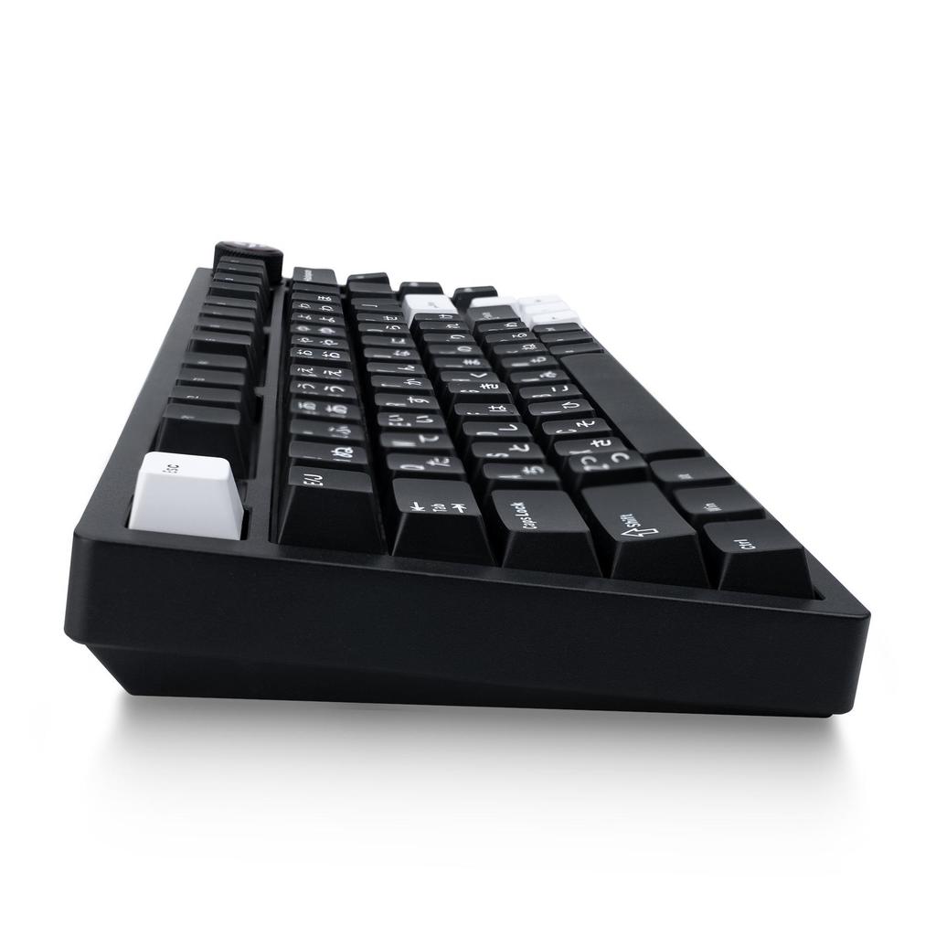 XVX "Minimalist Black" Keyboard Keycaps: Japanese, Korean, and Russian Engraved Opaque Black/White PBT.