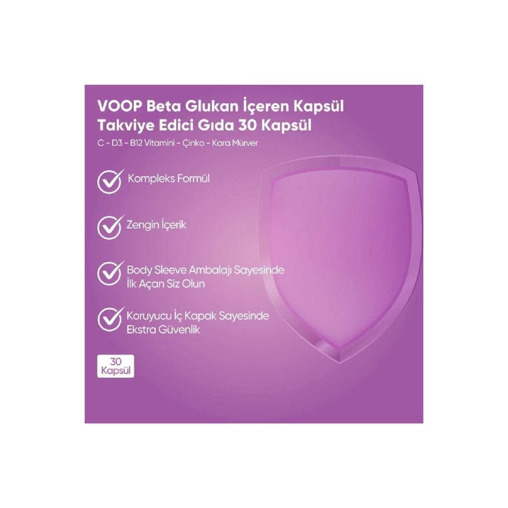 Beta Glukan Kara Elderberry, Vitamin C, Zinc Herbal Vegan 30 Capsules