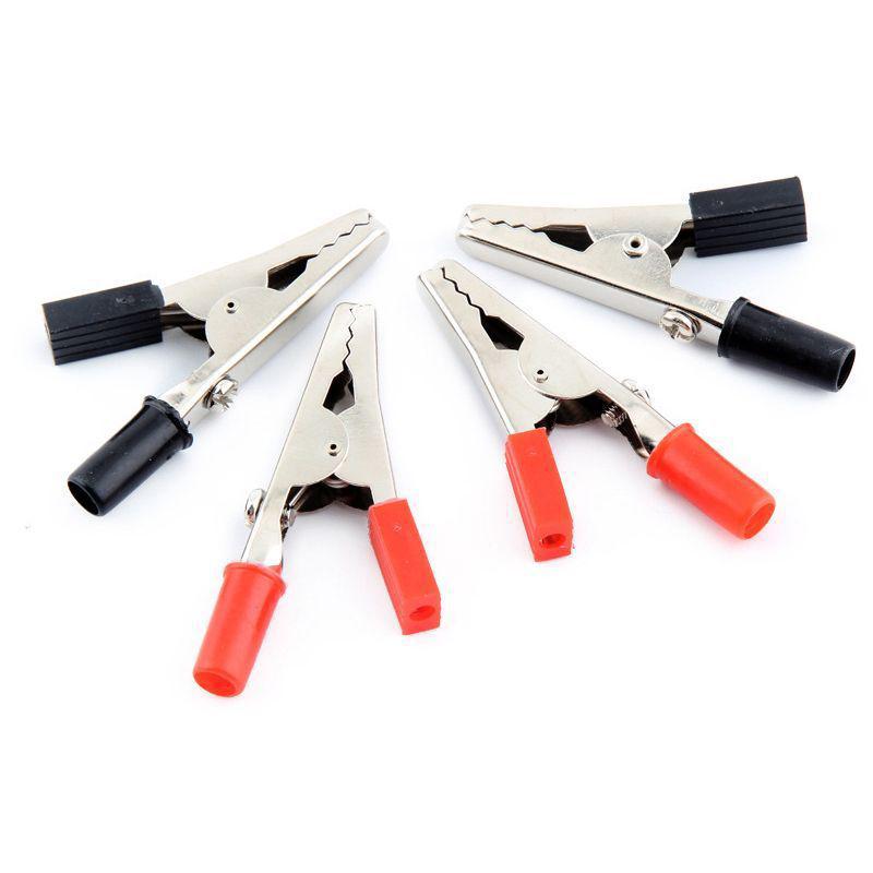 10Pcs Metal Alligator Clips Test Clips Electronic Product Test Clips Electrostatic Ground Wire Repair Work Alligator Clip