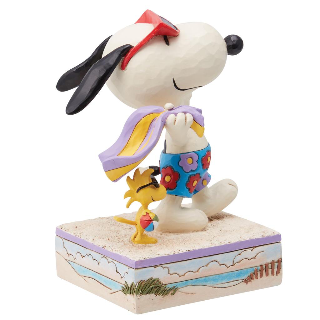 JIM SHORE Snoopy Woodstock at the Beach 6014338 &