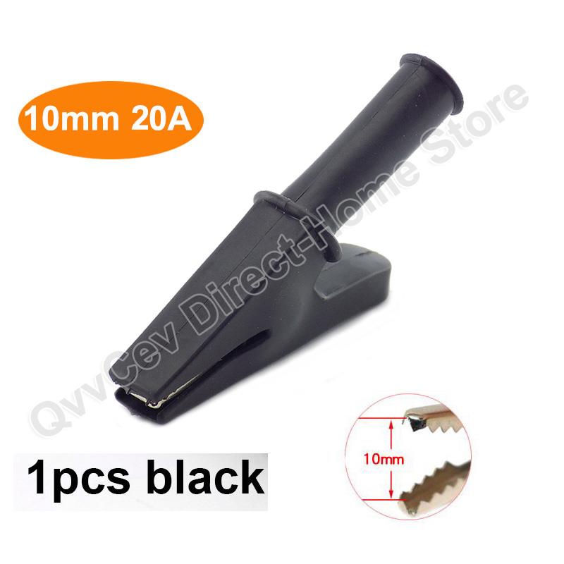 Alligator Clip Insulated Crocodile Clamps Adapter Battery Clip Fits for Welding 2mm 4mm Banana Plug Test Lead Black Color
