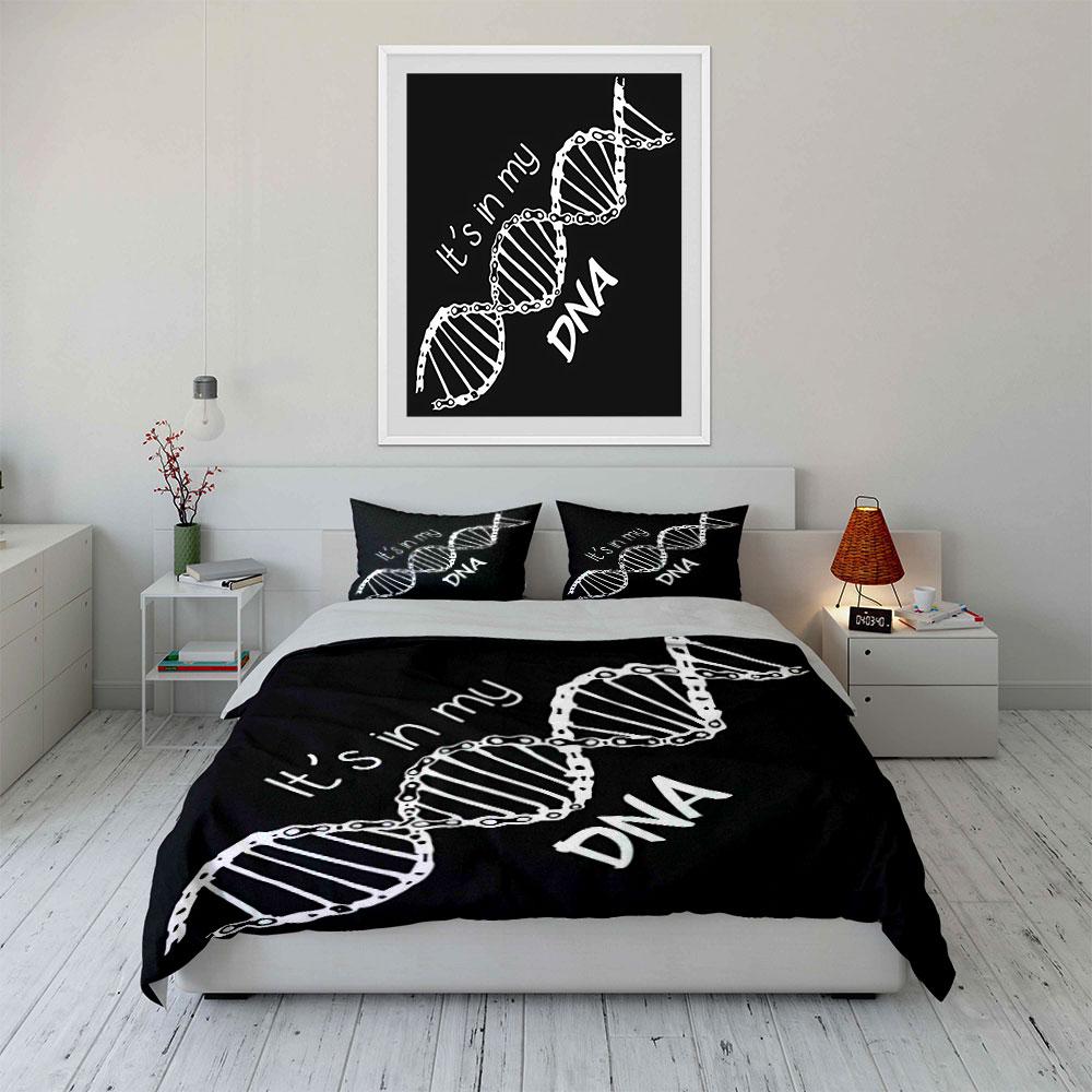 "DNA Theme Decorative Art Set" Bedding Set with 1 Duvet Cover 2 Pillowcases Single Double King Queen Gift