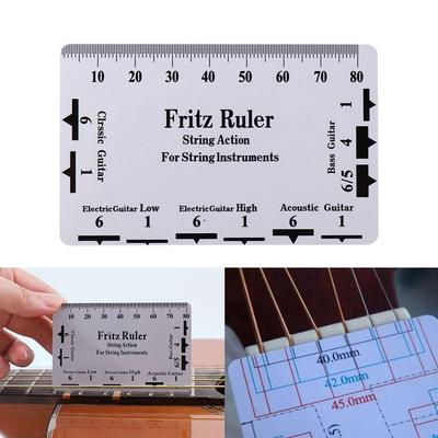 Messsaiten-Pitch-Lineal, Gitarrenbauer-Werkzeuge, Action-Messgerät, Lineal, Gitarrenlineal, Akustikgitarre