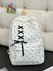 Schoolbag new middle and high school high-value schoolbag fashion trend polka dot large-capacity backpack casual versatile backpack