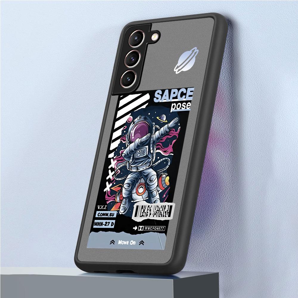 Husă Mată Drăguță Astronaut Planetă Pentru Samsung Galaxy S22 S20 S21 FE S10 S9 Plus S8 Capa Note 20 Ultra 10 Lite Fundas Telefon