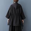 Long Sleeve Oversized Hooded Vintage Black Casual Loose Autumn Spring Trench Coat for Women Outerwear