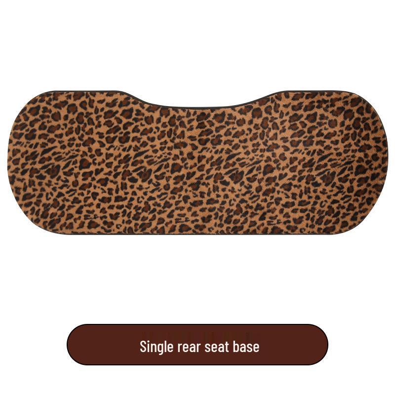 Leopard Print Kitten Cartoon Winter Plush Car Seat Cushion for ORA Good Cat, Ballet Cat, or Lightning Cat