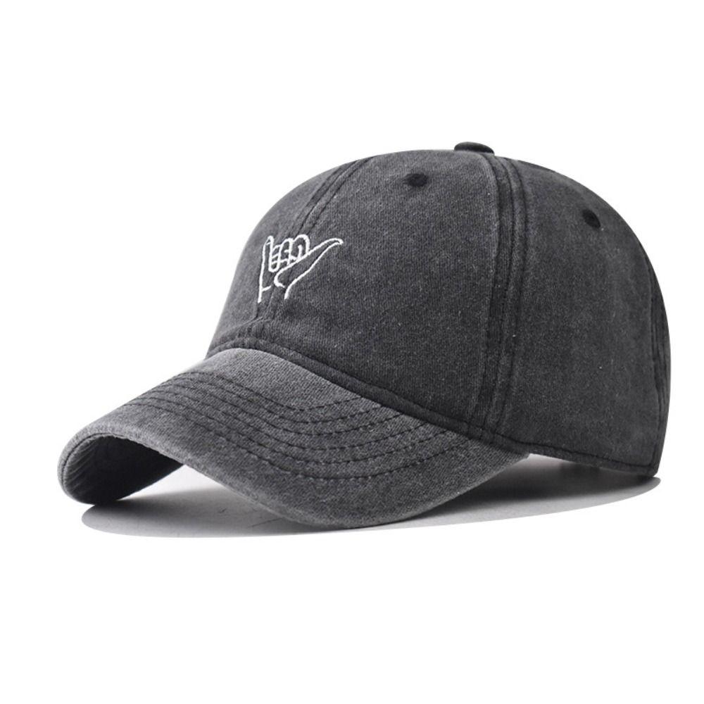 Hip Hop Embroidered Baseball Cap Washed Cotton Sun Hat Vintage Dad Hat  For Man Women Unisex